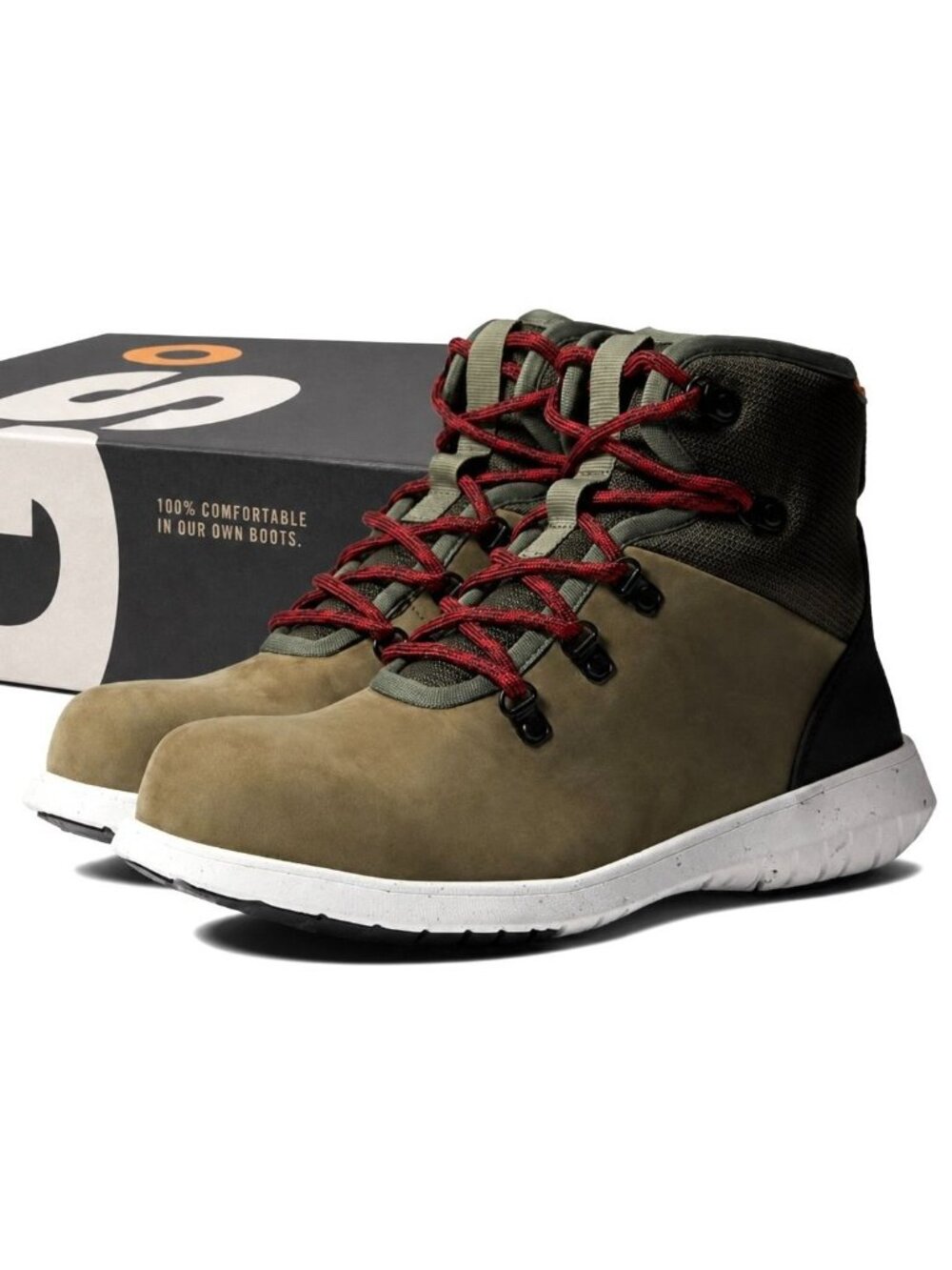 BOGS Cypress Lace ST Women's 8 Composite Toe Waterproof Work Boots Loden